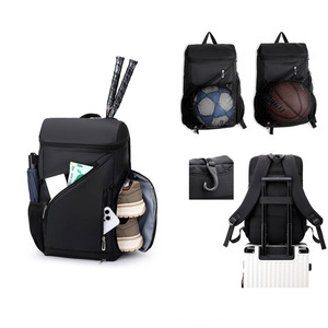 Unisex Multi-functional Water resistant Badminton sports Polyester travel bag backpack large capacity with <b>Shoes</b> Soccer pocket - Product Image 1