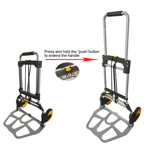 Carretilla <span class=keywords><strong>de</strong></span> Plataforma Plegable <span class=keywords><strong>de</strong></span> Metal Resistente con 2 Ruedas para Transporte Industrial y Compras - Product Image 5
