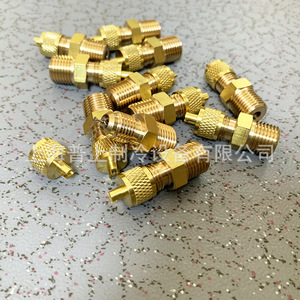 วาล์วทำความเย็นเซี่ยงไฮ้ปูตง ข้อต่อทองเหลืองเกลียวนอกขนาด 1/4 นิ้ว NPT สำหรับระบบปรับอากาศคอมเพรสเซอร์ - Product Image 1