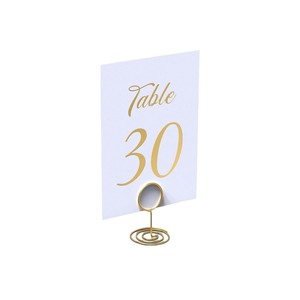 Elegant Gold <b>Table</b> Numbers 1 To 30 Plastic Place <b>Cards</b> Rectangle 6in Length Durable Wedding Reception Use - Product Image 5