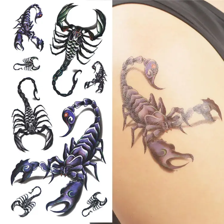 3D temporaneo Spider Scorpion tatuaggio temporaneo Design Tattoo Scorpion 3d