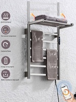 ELOILO Chauffe-serviettes mural électrique professionnel en acier inoxydable pour spa domestique, thermostat doré