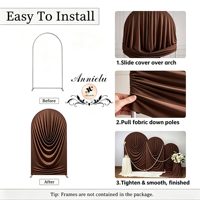 ANNIELU Lot de housses de fond de scène drapées en spandex, sans plis, pour mariages, événements, anniversaires et décorations de cabines photo
