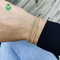 Chaîne tennis en diamants de laboratoire de luxe Betterstar IGI, personnalisable, haute joaillerie unisexe, bracelet classique en or 14K/18K avec diamants