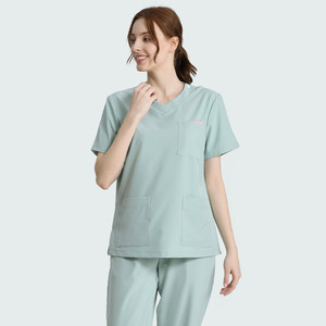 Set di Divise Mediche per Donna, Top Classico Unisex con Scollo a V e Pantaloni a Gamba Dritta, Uniforme Medica per Dottori e Infermieri - Product Image 6