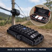 Boîtier de raccordement optique en ligne à étanchéité mécanique 96/144 cœurs 6 ports FOSC