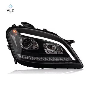 YLC Gruppo Fari Anteriori Compatibile con <span class=keywords><strong>Mercedes</strong></span>-Benz W164 2005-2008 Ml350/500, Luci Diurne LED Modificate con Indicatore di Direzione a Flusso - Product Image 2