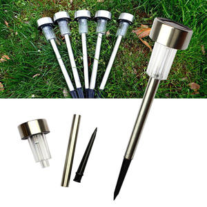 Luces Solares de Jardín de Acero Inoxidable, LED para Exteriores, Resistentes al Agua, Decorativas para Césped, Montadas en el Suelo, Hechas en Zhejiang - Product Image 2