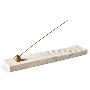 Porta Incenso in Marmo Naturale Multicolore su Misura, Lucidatura Fine per Esposizione in Galleria, Arredamento Casa, Decorazioni Artigianali - Product Image 1