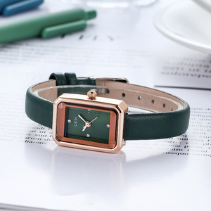 Montre à bracelet en cuir pour femme, mode simple, décontractée, polyvalente, étanche, à quartz - Product Image 3