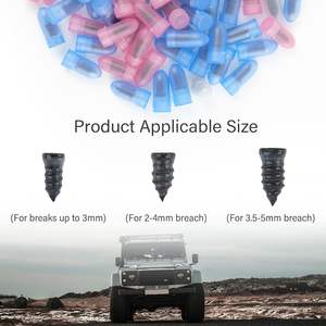 Kit de réparation de pneus 90 pièces avec mèches, mèches de réparation de pneus à visser avec tournevis, 3 tailles de mèches à visser, kit de réparation de pneus crevés - Product Image 5