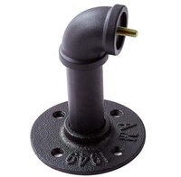 NOUVEAU DSDST Ensemble de tringles à rideaux industrielles de 1 pouce, fixation murale, noir/gris argenté, garantie de 3 ans