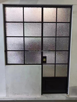 Puerta Corrediza Moderna de Aluminio de Lujo con Doble Vidrio Templado, Aislamiento Acústico, Diseño Curvo de Vidrio Blanco, Garantía de 2 Años para Villas