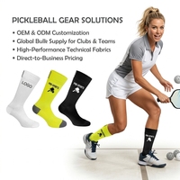 Chaussettes de pickleball en gros pour équipes, rembourrées, anti-humidité, avec soutien de la voûte plantaire, en nylon/coton écologique, haute performance pour jeunes et enfants