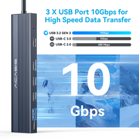 5-in-1 USB-C Hub Dockingstation mit 4K 60Hz Video, 10Gbps Daten, 100W PD Adapter für MacBook Laptop, auf Lager
