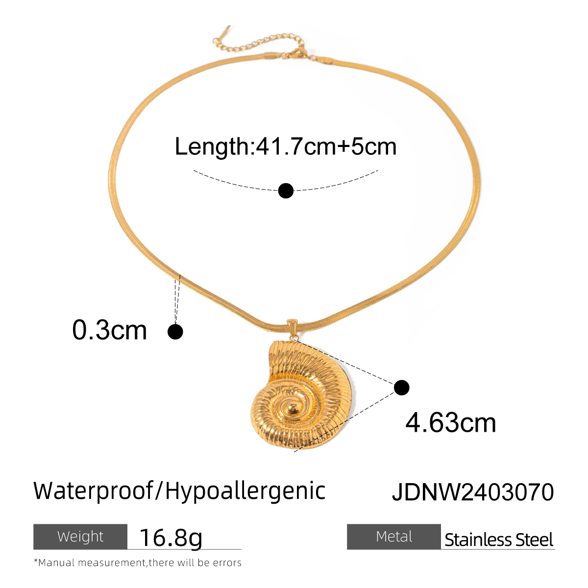 Flat Snake Chain Conch