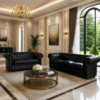 Ensemble de canapés carrés en cuir PU YUAN CHANG avec rembourrage en éponge pour appartement et hôtel, meubles de salon