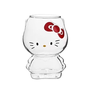 Tazza in Vetro Borosilicato a Strato Singolo con Disegno di Gatto, per Caffè, Colazione, Latte, Resistente alle Alte Temperature - Product Image 5