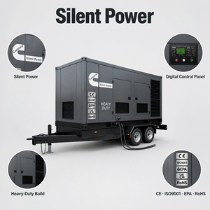 Generador Diésel Silencioso de 200KW 300KW 500KW 800KW 1000KW con Cubierta Insonorizada, Trifásico, Industrial, ATS, Motor Cummins, Perkins, Weichai - Product Image 2