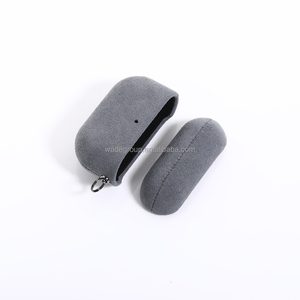Logo personnalisé Alcantara étui de protection avec lanière pour AirPods 1/2/3/4 écouteur accessoire <span class=keywords><strong>AirPodsPro</strong></span>/2nd - Product Image 4
