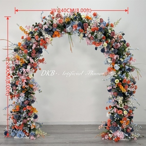 Arche de mariage DKB en roses artificielles colorées en soie 2,4*2,4M – Décoration douce, romantique et tendance - Product Image 2