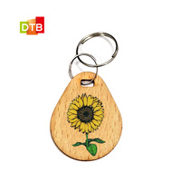 Porte-clés personnalisé en bambou/bois NFC/RFID gravé au laser, cartes-clés d'hôtel NFC
