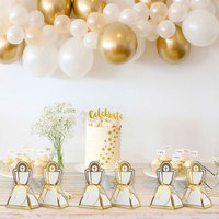 Boîtes en papier pour bonbons et friandises pour fête de baptême avec corde, thème Saint Graal, boîtes cadeaux pour fournitures de fête prénatale