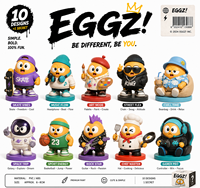 Figurines PVC 8,5 cm mignonnes SKATE VIBES en forme d'œuf, boîte mystère, jouets personnalisés amusants, collection d'art de designer, cadeau