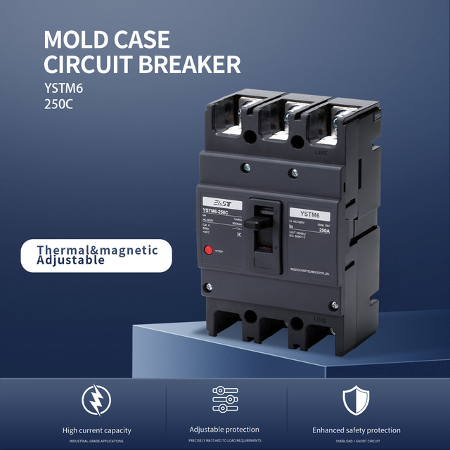 EAST MCCB Adjustable Circuit Breaker Molded Case Circuit Breaker 3P 80A 100A 125A Electric MCCB Circuit Breaker