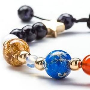Vente chaude Galaxie Cosmique Système Solaire Huit Planètes Bracelet Gardien Ciel Étoilé Agate Bracelet Perlé - Product Image 3