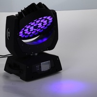 2PCS + Flight Case/ Led Zoom Wash 36x18w Rgbwauv 6in1 Moving Head Light Lyre Wash Zoom Wedding Church Stage Moving Head Wash Light
