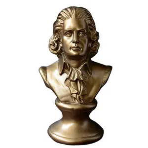 Латунная скульптура наполовину бюст статуя Бетховена бюст статуя металлический человек бюст статуи