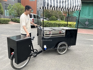 Coffee Bakery Bike Outdoor Mobile Food Trolley Cart Bakery Tricycle Snack Food Bike Cart for Sale - Product Image 4
