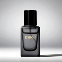 Flacon de parfum vide de haute qualité 30ml 50ml 100ml, flacon de parfum carré à sertir noir avec emballage boîte