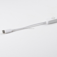 Kabel Data USB C On/Off terlaris pengisian daya Cepat pria ke Wanita ekstensi Smart Switch kompatibel dengan printer komputer Android