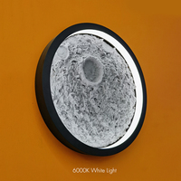 Moderno gran 3D pared de fondo o techo decorativo fibra de vidrio levitando LED lámpara de luz de Luna para la Oficina restaurante pasillo