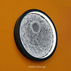 Modern Large <strong>3D</strong> Background <strong>Wall</strong> or Ceiling Decorative Fiber Glass Levitating LED Moon <strong>Light</strong> Lamp for Office Restaurant Hallway - Product Image 3