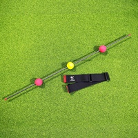 SwingPerfect - Entrenador de Alineación de Hombros para Golf, Varilla de Fibra de Carbono, 3 Pelotas, Retroalimentación Visual, Ayuda para el Entrenamiento de Swing y Putt, Nivel Junior