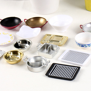 Mini Plato de Simulación en Miniatura, Tazón Pequeño, Vajilla, Accesorios de Comida en Miniatura para Jugar, Contenedor, Juguetes de Cocina para Jugar a Fingir - Product Image 2