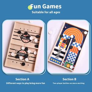Popular juguete interactivo de <span class=keywords><strong>ajedrez</strong></span> que rebota de madera para niños TikTok Catapulta de juego de mesa para padres y alivio del estrés de los niños - Product Image 2