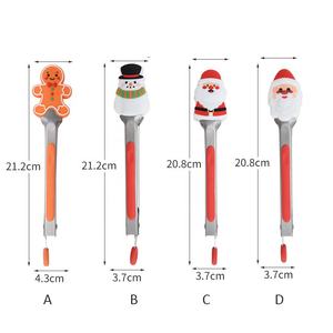 Pinces alimentaires en acier inoxydable, pinces à barbecue et à steak, pinces alimentaires de Noël, pince alimentaire multifonction en silicone - Product Image 6
