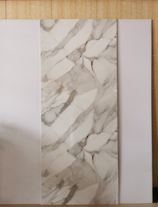 Paneles de Pared de PVC con Aspecto de Travertino Oscuro Mate, Impermeables, de 1 Metro de Ancho, para Decoración de Paredes de <span class=keywords><strong>Ducha</strong></span> y TV en Interiores - Product Image 5