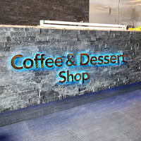 Enseigne LED 3D personnalisée en métal étanche rétroéclairée pour vitrine, bureau, commerce de détail, restaurant, salon de coiffure, salle de sport, affichage de logo
