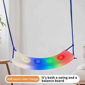 ชุดชิงช้าสำหรับเด็กพร้อมไฟ LED และสนามเด็กเล่นพร้อมที่นั่งพลาสติกเปลี่ยนสีได้ - Product Image 3