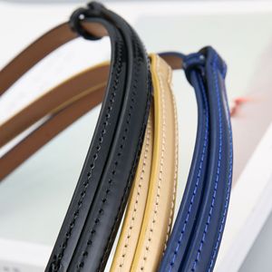 Cintura sottile senza punzone in vera pelle per donna con gonna semplice cintura piccola cintura stretta alla moda da donna - Product Image 4