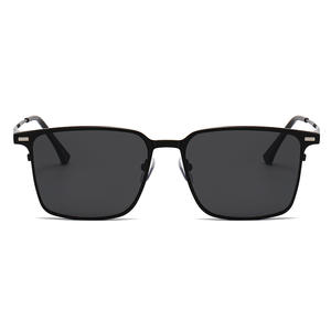 Gafas de sol polarizadas con montura cuadrada y cierre magnético para hombre, protección UV400, gafas para exteriores, color negro C1 - Product Image 2