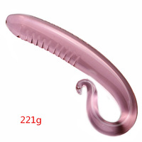 Kovida Vente en gros Dildo anal en verre Alien long, fin et large, rose, avec logo, taille et couleur personnalisables