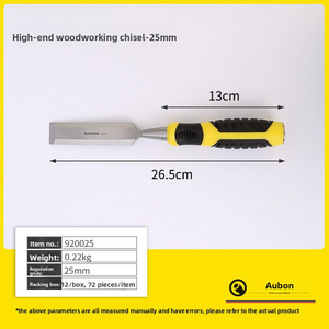 สิ่วงานไม้ที่มีด้ามจับสองสีทนต่อการเคาะด้ามจับผ่านรูสิ่วงานไม้สิ่วแบนแบน - Product Image 6