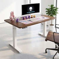Bureau debout électrique à double moteur, réglable en hauteur, fonction assis-debout, ergonomique