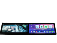 XTRONS Autoradio de 12.3 Pulgadas + 12.3 Pulgadas con Pantalla Dual Totalmente Laminada, Qualcomm 665, 6+64GB, 4G para Benz Clase C/GLC, Volante a la Izquierda